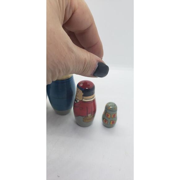 Rare Russian nesting doll set hand painted Business men workers trade Mechanic - Picture 6 of 12